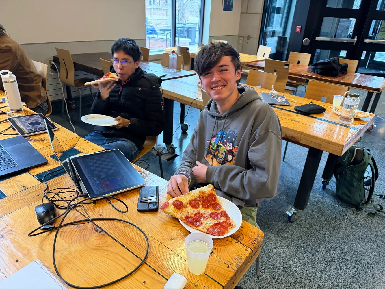 Lucky working on Pushing Pencils