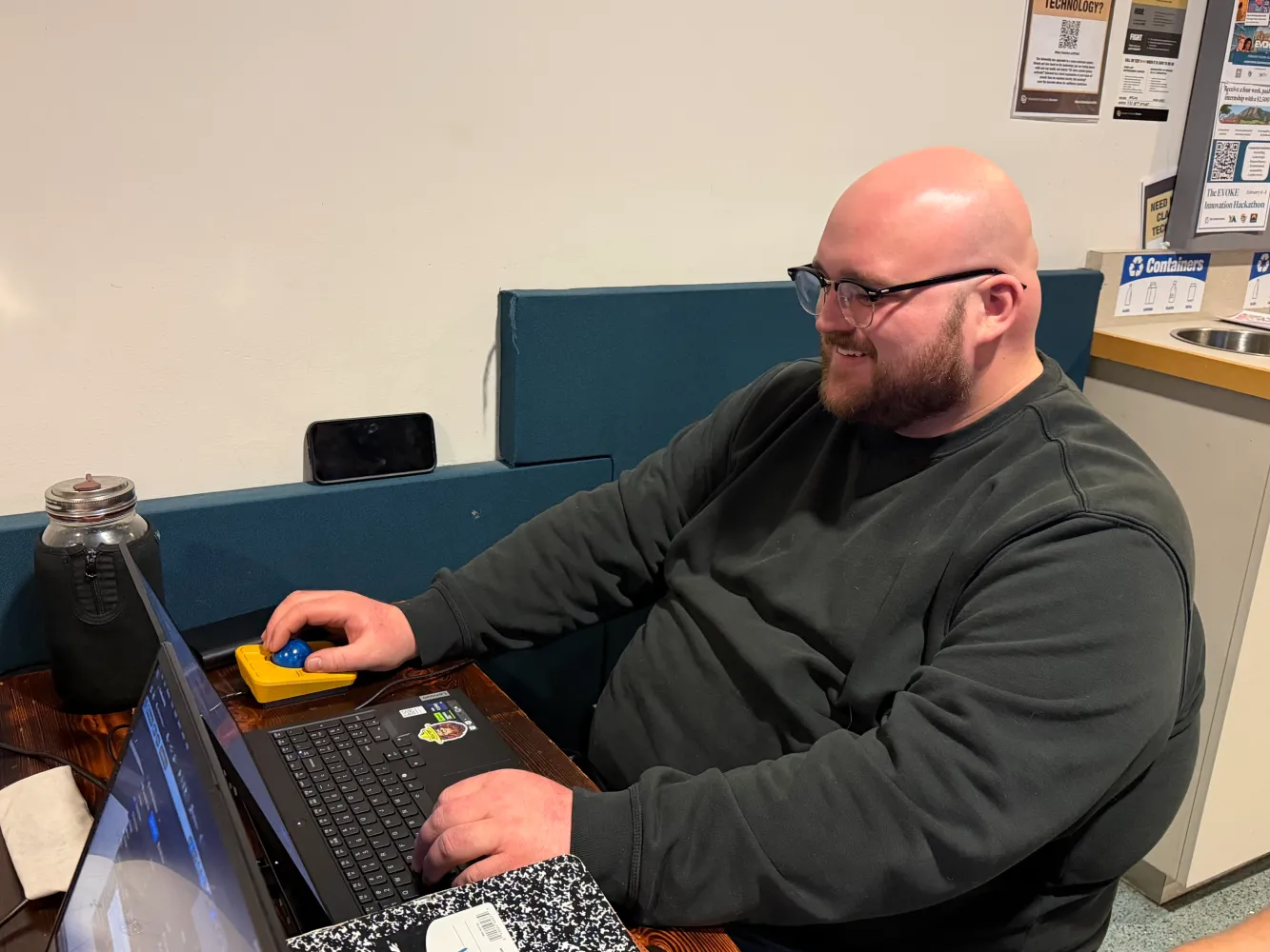 Noah working on his game